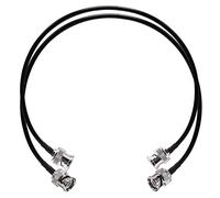 TUOLNK Câble de raccordement BNC mâle à RG58 coaxial radio CB 50 ohms faible perte 20 pouces (50 cm) d'extension d'antenne Wifi pour antenne HAM Paquet 2, Black,