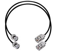 TUOLNK Câble de raccordement BNC vers UHF RG58 Prise mâle BNC vers PL259 SO239 Câble d'extension jack femelle 20 pouces (50 cm) pour câble coaxial CB Radio PL 259 vers BNC Pigtail 2 Pack