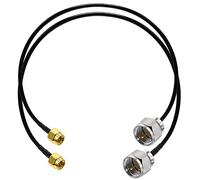 TUOLNK Câble de raccordement F vers SMA Prise mâle de type F vers SMA Câble d'extension mâle RG58 20 pouces (50 cm) Câble adaptateur coaxial SMA vers F RF pour antenne radio-amateur 2 Pack
