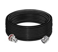 TUOLNK Câble de raccordement TNC RG58 Prise mâle TNC vers cloison femelle TNC Câble d'extension d'antenne Wifi Câble coaxial à faible perte de 32,8 pieds (10 M) pour antenne sans fil Radio jambon