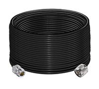 TUOLNK Câble de type N RG58 65.6ft (20M) N Câble d'extension de connecteur mâle à N femelle Câble N à faible perte Câble de cavalier noir mâle à femelle pour routeur Wifi Antenne 3G 4G LTE