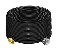 TUOLNK Câble de type SMA à N RG58 49,2 pi (15 m) Câble d'extension d'antenne WiFi à faible perte Noir Câble coaxial SMA mâle à N mâle 50ohm pour réseau sans fil d'antenne 3G 4G LTE