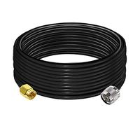 TUOLNK Câble de type SMA vers N RG58 32.8ft (10M) Câble d'extension d'antenne WiFi haute fréquence à faible perte Noir Câble coaxial SMA mâle à N mâle 50ohm pour réseau sans fil d'antenne 3G 4G LTE