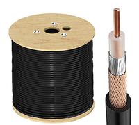 TUOLNK Câble d'extension RG58 49,2 pi (15 m) Câble coaxial flexible à faible perte pour routeur réseau filaire et sans fil Antenne 4G Câble noir RG58 RF Câble coaxial en queue de cochon