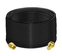 TUOLNK Câble d'extension SMA RG58 65,6 pieds (20 M) SMA mâle à SMA femelle Câble coaxial 3G 4G LTE Antenne WiFi LAN sans fil Câble d'assemblage coaxial RF à faible perte Radio CB