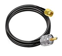TUOLNK Câble d'extension SMA vers UHF RG58 6.6ft (2M) SMA mâle vers SO239 PL259 Câble d'antenne WiFi mâle en queue de cochon PL 259 Câble de raccordement pour radio CB Radio Ham