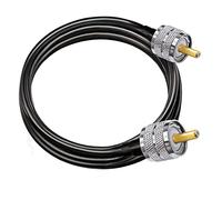 TUOLNK Câble PL259 Câble radio RG58 CB Cavalier PL259 6.6ft (2M) SO239 Câble d'extension UHF mâle à mâle Câble coaxial noir RF à faible perte Câble coaxial PL-259 pour radio bidirectionnelle