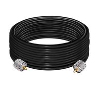 TUOLNK Câble PL259 Câble radio RG58 CB Cavalier UHF 32,8 pieds (10 M) Câble d'extension SO239 mâle à mâle Câble coaxial PL259 pour périphériques LAN sans fil radio bidirectionnels
