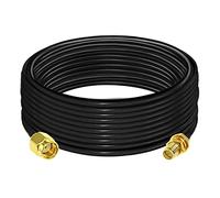 TUOLNK Câble RP SMA RG58 32.8ft (10M) d'Extension Femelle à Mâle 50ohm pour Antenne Radio RF WiFi GPS à Faible Perte