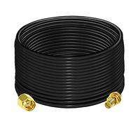 TUOLNK Câble RP SMA RG58 49.2Ft (15M) RP SMA Câble d'extension femelle à mâle 50ohm pour antenne radio RF WiFi Câble coaxial d'antenne GPS à faible perte