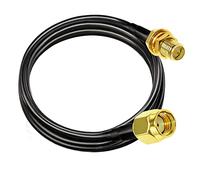 TUOLNK Câble RP SMA RG58 6,6 pieds (2M) Polarité inversée Câble d'extension SMA femelle à mâle Câble SMA 50ohm pour antenne WiFi Radio RF Câble coaxial d'antenne GPS à faible perte