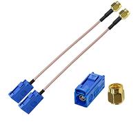 TUOLNK Câble SMA vers Fakra C RG316 Câble coaxial SMA mâle vers Fakra C femelle 6 pouces (15 cm) Câble d'extension d'assemblage d'antenne WiFi pour radios Wifi de véhicule Paquet de 2