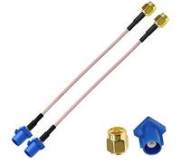 TUOLNK Câble SMA vers Fakra C RG316 Câble coaxial SMA mâle vers Fakra C mâle Câble d'extension d'assemblage de 6 pouces (15 cm) pour système de sécurité de radios Wifi de véhicule, paquet de 2