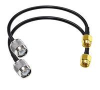 TUOLNK Câble SMA vers TNC RG58 SMA mâle vers TNC Câble d'extension mâle à faible perte 12 pouces (30 cm) TNC vers SMA RF Câble adaptateur coaxial 50 ohms pour périphériques LAN sans fil 2 Pack