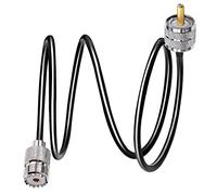 TUOLNK Câble UHF PL259 RG58 3.3ft (1M) PL259 SO239 Câble d'extension mâle à femelle Câble coaxial CB à faible perte Noir pour radio bidirectionnelle Radio CB Dispositifs LAN sans fil