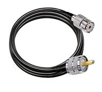 TUOLNK Câble UHF PL259 RG58 6.6ft (2M) PL259 SO239 Câble d'extension mâle à femelle Câble coaxial CB à faible perte Noir pour radio bidirectionnelle Radio CB Dispositifs LAN sans fil