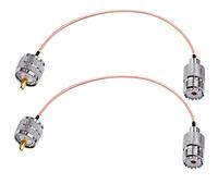 TUOLNK Câble UHF RG316 SO239 Câble coaxial RF mâle à femelle 8 pouces (20 cm) PL259 Jumper Pigtail 50 Ohm pour CB Radio 2 Pack