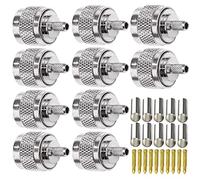 TUOLNK Connecteur à sertir de Type N N Adaptateur de Prise mâle pour RG58 RG142 50Ohm connecteur coaxial RF Haute fréquence à Faible Perte, Paquet de 10