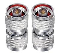 TUOLNK Connecteur coaxial de Type N Connecteur coaxial mâle de Type N vers connecteur coaxial mâle N Adaptateur de Baril de Prise mâle pour câble d'extension d'antenne WiFi 2pcs