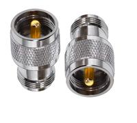 TUOLNK Connecteur coaxial UHF vers N Prise Femelle de Type N vers PL259 Prise mâle UHF Adaptateur coaxial RF pour câble d'extension d'antenne WiFi 2 pièces