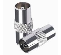 TUOLNK Connecteur d'antenne TV mâle vers mâle Adaptateur de câble d'antenne TV pour câbles d'antenne Câbles satellite 9.5TV mâle vers connecteur coaxial femelle de type F 2 pièces