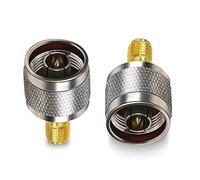 TUOLNK Connecteur SMA Femelle vers N mâle Prise mâle de Type N vers Prise Femelle SMA Adaptateur coaxial RF pour câble d'extension d'antenne Wi-FI 2 pièces