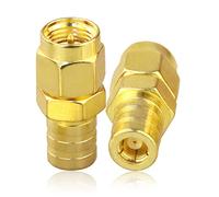 TUOLNK Connecteur SMA vers SMB Adaptateur coaxial SMB femelle vers SMA mâle pour câble d'extension antenne radio 2 pièces