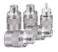 TUOLNK Convertisseur coaxial à souder UHF PL259 mâle argent pour câble coaxial RG58 RG142 SO239 PL259 connecteur adaptateur coaxial mâle compatible avec CB Ham Radio 5Pack