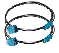TUOLNK Fakra Z Cable Fakra Z Fiche Mâle vers Fakra Z Femelle Angle Droit Pigtail Câble 6.6ft (2M) Fakra Z Véhicule Antenne Câble pour Voiture DVD RG174 RF Coax Câble 2 Pack
