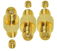 TUOLNK Kit Connecteur SMA Femelle à Femelle RF Coax Adaptateur Coaxial RP-SMA Jack Coupleur Convertisseur pour Antennes Dispositifs LAN Sans Fil - Pack de 3