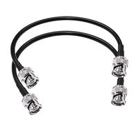 TUOLNK Lot de 2 câbles de pontage BNC RG58 Low Loss 50 Ohm CB - Câble coaxial sans fil 30 cm - Pour antenne radio HAM