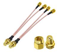 TUOLNK Lot de 2 Séparateurs de Câble SMA 6 Pouces (15 cm) - Câble Coaxial en V Femelle à Double Mâle pour Réseaux Sans Fil et Filaires - Adaptateur SMA
