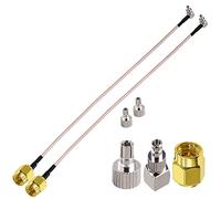 TUOLNK Lot de 2 SMA mâle vers CRC9 / TS9 mâle à angle droit double connecteur câble SMA vers TS9 / CRC9 câble coaxial d'extension RG316 RF câble coaxial 0,98 pi (30 cm)