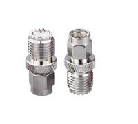 TUOLNK Mini adaptateur coaxial UHF vers SMA SMA mâle vers Mini connecteur coaxial RF femelle UHF pour antenne sans fil 2 pièces