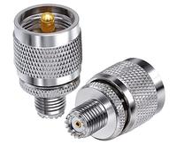 TUOLNK Mini connecteur UHF Femelle vers UHF mâle coaxial PL259 UHF mâle vers Mini UHF Femelle Jack Adaptateur coaxial RF pour câble coaxial 2 pièces
