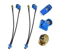 TUOLNK Pack de 2 Câbles Adaptateurs 6 Pouces (15 cm) - Fakra C Mâle/Femelle vers SMA Mâle - Câble Coaxial RG174 Universel