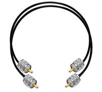 TUOLNK PL-259 Câble de raccordement RG58 UHF mâle à mâle CB Radio Câble coaxial 20 pouces (50 cm) SO239 Câble d'extension d'antenne Wifi pour analyseur d'antenne radio HAM 2 Pack