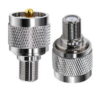 TUOLNK PL-259 vers connecteur F UHF mâle vers F femelle adaptateur coaxial RF Type F femelle vers PL259 connecteur coaxial mâle pour antenne TV 2 pièces