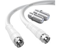 TUOLNK RG6 Câble d'antenne TV F mâle RG6 câble coaxial avec connecteur F femelle 75 Ohm, pour décodeur câble, TV, satellite, 32,8 pieds (10 M)