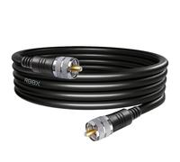 TUOLNK RG8X SO239 Câble coaxial 50 ohm PL259 UHF Jumper, 2 m (2 m) UHF mâle vers UHF mâle UHF mâle UHF mâle pour radio AMM, compteur SWR, analyseur d'antenne, charge factice, etc