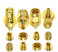 TUOLNK SMA mâle à MMCX connecteur droit mâle SMA femelle à MMCX mâle Kit d'adaptateur coaxial pour antenne Wifi/Radio/réseaux/routeur Wifi SMA mâle vers connecteur femelle MMCX