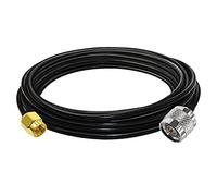 TUOLNK SMA Mâle à N Mâle RF Câble Coaxial Antenne RG58 en Queue de Cochon - Type N Câble d'Extension pour Radios Wi-Fi/Antenne GPS/Appareil RF 16.4ft (5M)