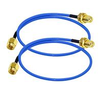 TUOLNK SMA Mâle à SMA Femelle Antenne Câble Coaxial RF RG402 SMA Extension de Câble Câble Coaxial Mâle à Femelle Pigtail pour Antenne 3G 4G LTE 1.64ft (50cm) Lot de 2