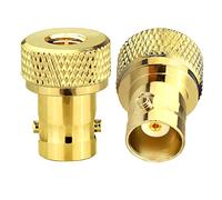 TUOLNK SMA mâle vers BNC Femelle connecteur coaxial RF pour Radio bidirectionnelle Talkie-walkie RF Adaptateur coaxial BNC vers SMA Adaptateur coaxial 2 Ensemble plaqué Or