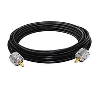 TUOLNK SO239 Câble d'extension UHF mâle vers UHF mâle Câble coaxial RF à faible perte Câble coaxial PL259 RG58 pour Radio bidirectionnelle/Radio CB/Périphériques LAN sans fil Câble UHF 16.4ft (5M)