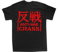 TuoMilky Crass Anti War Discharge Leftover Crack Choking Victim Nausea Subhumans Unisex 100% Cotton Short-Sleeve T-Shirts Black M