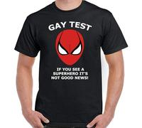 TuoMilky Gay Test Funny Stag Doo Do Party Fancy Dress Outfit Costume Top B Unisex 100% Cotton Short-Sleeve T-Shirts Black XXXL