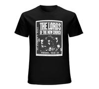 TuoMilky Lords of The New Church Flyer Unisex 100% Cotton Short-Sleeve T-Shirts Black XXL