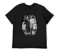 TuoMilky Melanated David Gonzales Art Back in The Day Cholo Low Rider Cars Tattooed Unisex 100% Cotton Short-Sleeve T-Shirts Black XXXL