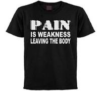 TuoMilky Pain is Weakness Leaving The Body Unisex 100% Cotton Short-Sleeve T-Shirts Black XXXL